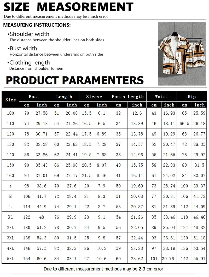 Men Shirt Sets 3d Printed Retro Floral Short Sleeve Casual Oversized Beach Shorts Summer Streetwear Hawaiian Suits Clothing