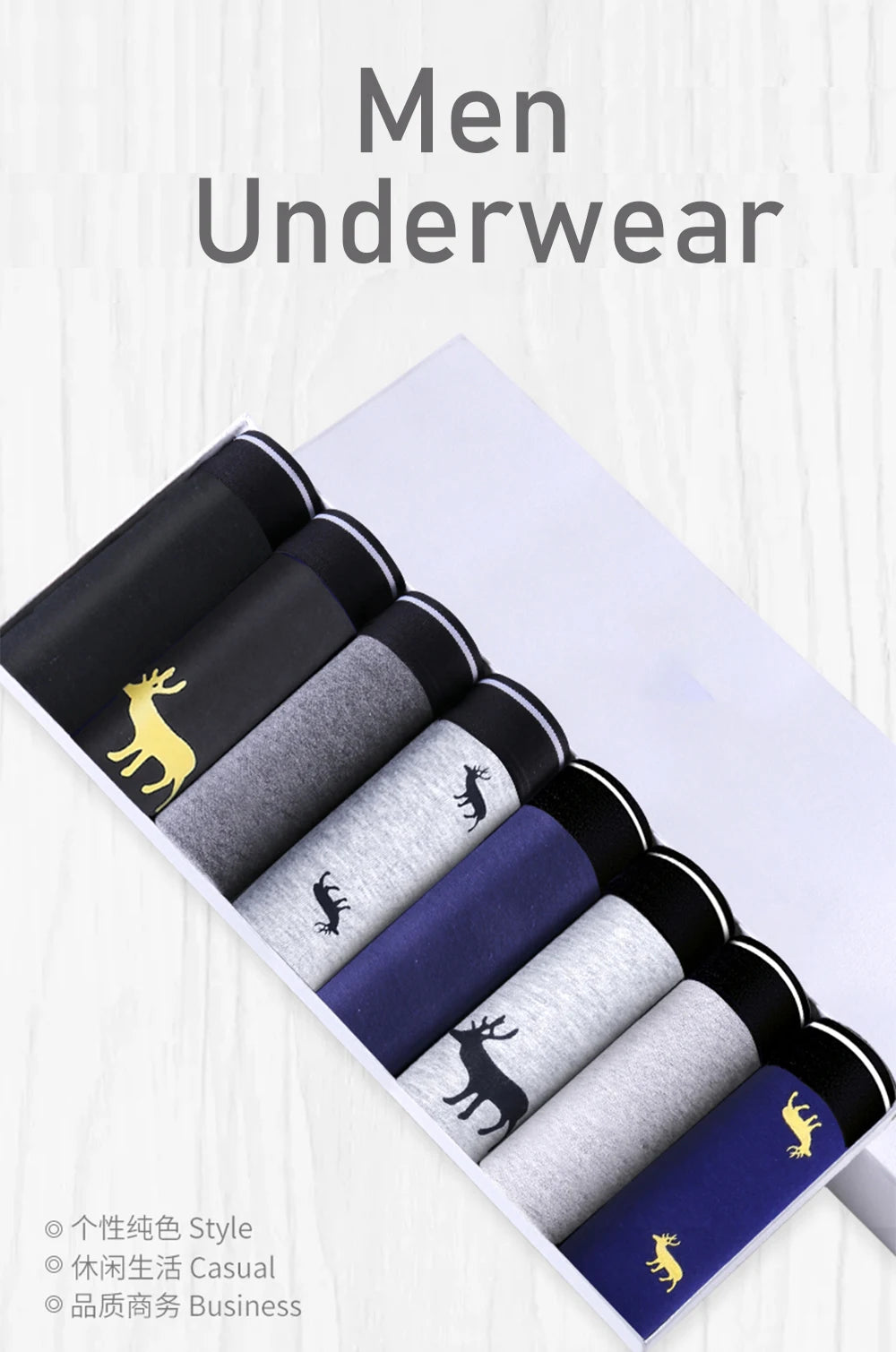 Men Boxer Shorts Men's Panties Male Underpants Calzoncillos Calecon Soft Cotton Sexy 3D Pouch Underwear Boxershorts Larger Size