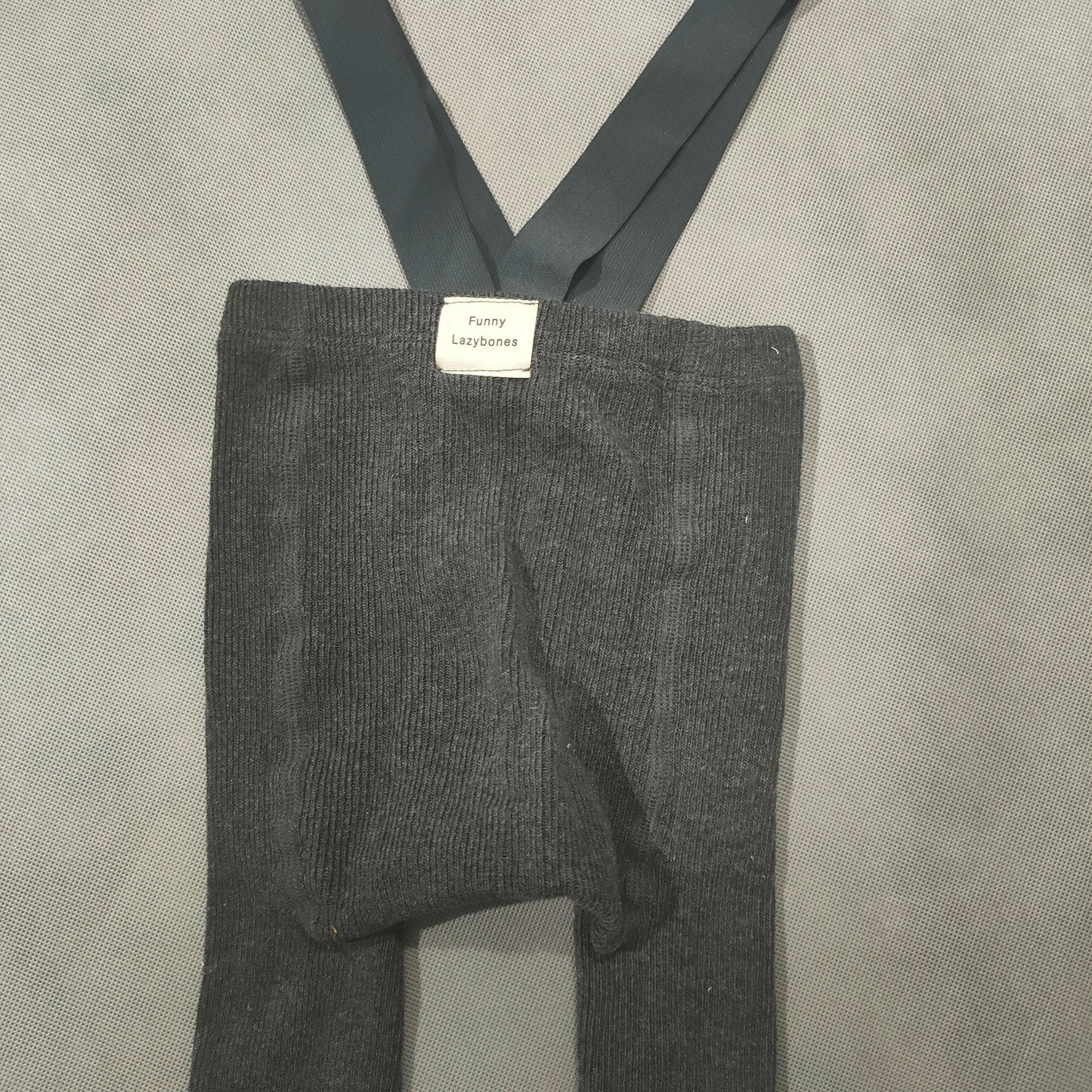 Spanish Spring And Autumn Models High Waist Suspenders Cropped Trousers Baby Big PP Baby Leggings