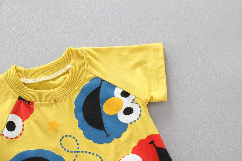 Summer Children Boys Girls Clothes Kids Cartoon Clothing Infant Suit Toddler T-Shirt Pants Set Kids Casual Tracksuit 0-4 Years