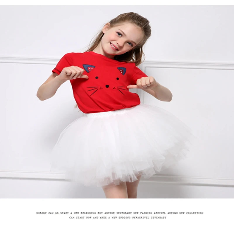 Fashion Girls Tutu Super Fluffy 6 Layers Petticoat Princess Ballet Dance Tutu Skirt Kids Cake Skirt Chritsmas Children Clothes