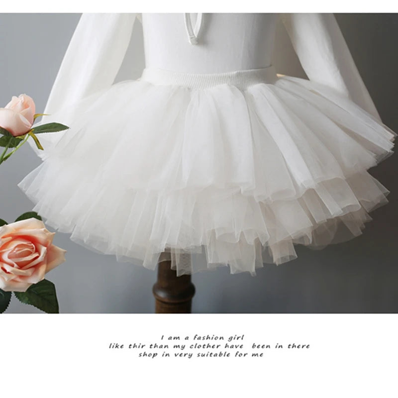 Fashion Girls Tutu Super Fluffy 6 Layers Petticoat Princess Ballet Dance Tutu Skirt Kids Cake Skirt Chritsmas Children Clothes