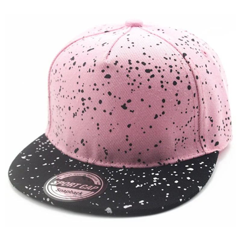 3-8 Yrs Hot Sale Children Baseball Cap Kids Boys Girls Snapback Hip Hop Snowflake Fashion Running Man Design Flat Hat Baby