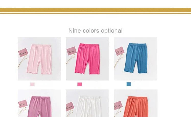 Summer Girls Pants Candy Color Kids Clothes Teenager Panty Trousers Casual Baby Bottoms Sport Knee Length Girl Leggings