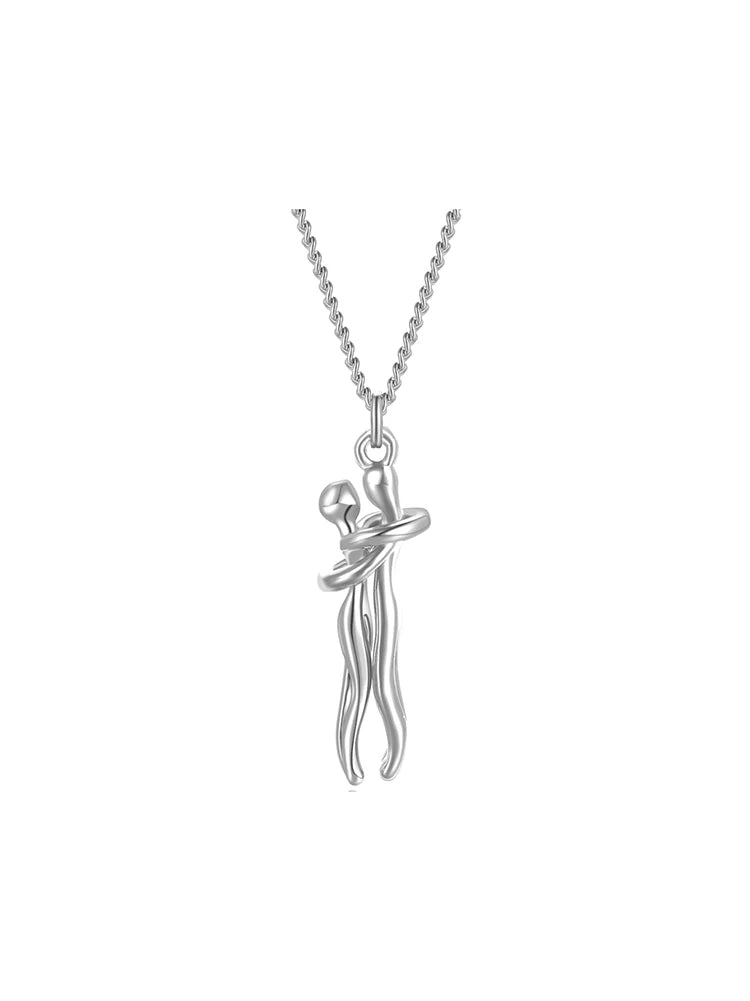 Exquisite Couple Hugging Pendant Necklace For Women Fashion Pendants For Couple Necklace Love Valentine's Day Jewelry
