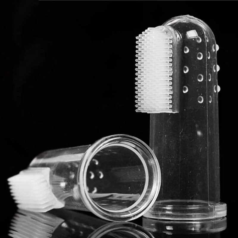 Silicone Brush Tool Toothpaste Dogs Soft Pet Finger Toothbrush Dental Hygiene For Medium dog bads