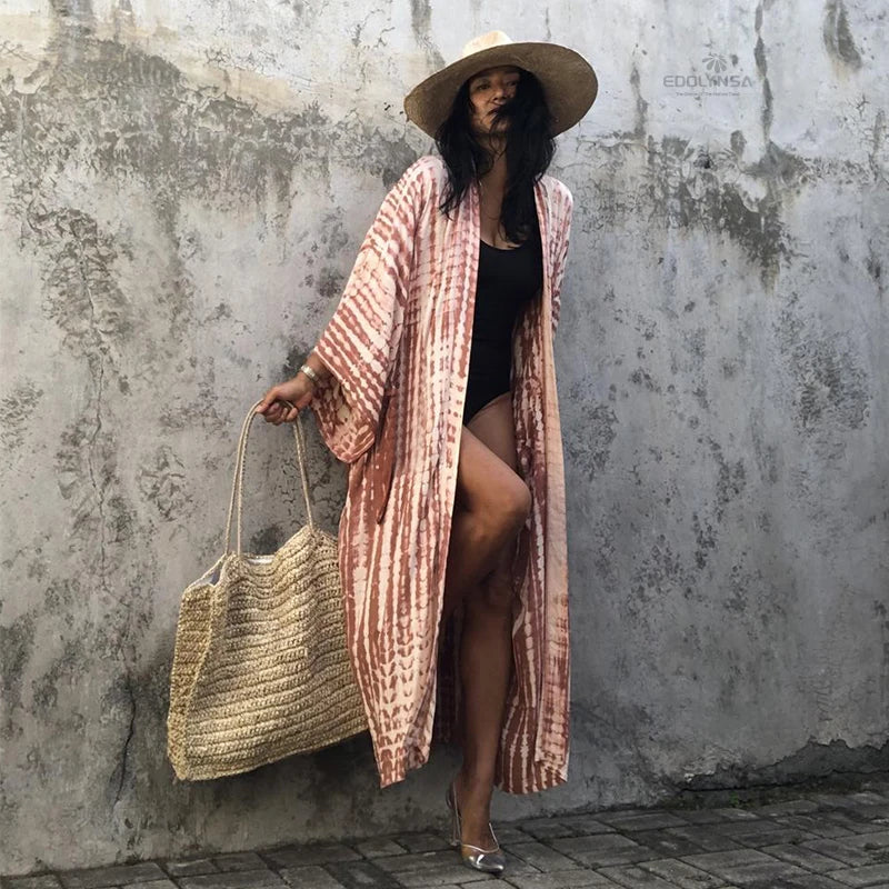 Embroidery Kaftan Beach Tunic Beach Cover up Saida de Praia Swimsuit Women Bikini cover up Pareo Sarong Beachwear Q882