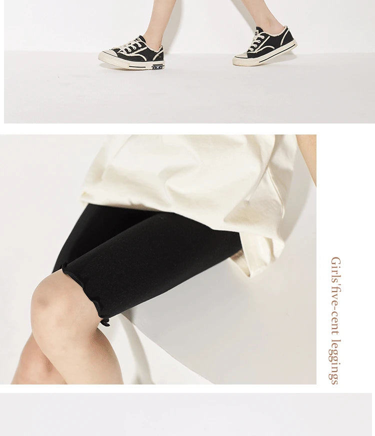 Summer Girls Pants Candy Color Kids Clothes Teenager Panty Trousers Casual Baby Bottoms Sport Knee Length Girl Leggings