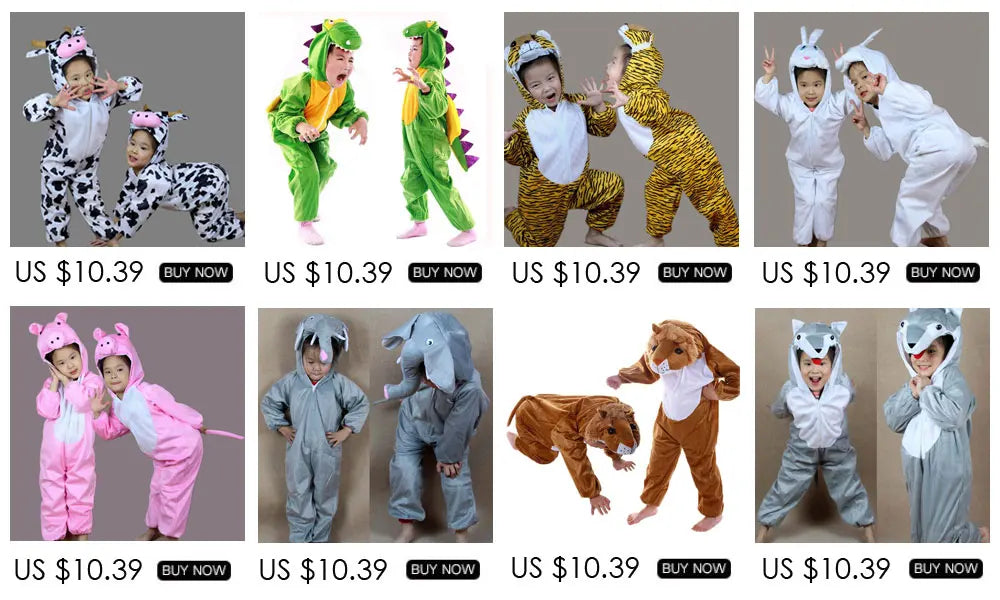 Umorden Children Kids Girls Boys Cartoon Animals Costumes Performance Jumpsuit Elephant Children's Day Halloween Costume Cloth