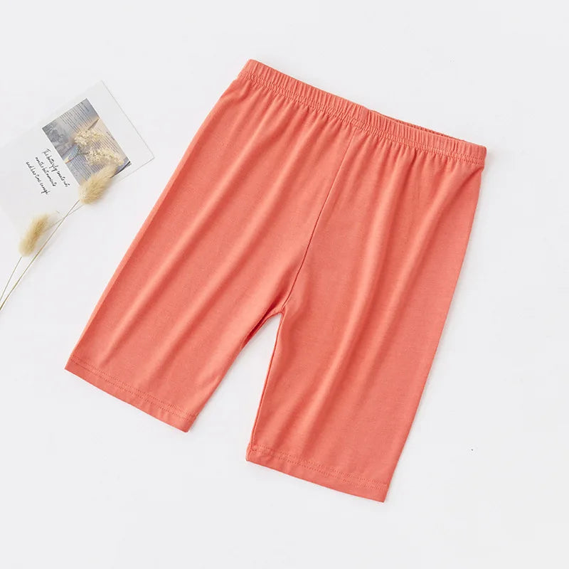 Summer Girls Pants Candy Color Kids Clothes Teenager Panty Trousers Casual Baby Bottoms Sport Knee Length Girl Leggings