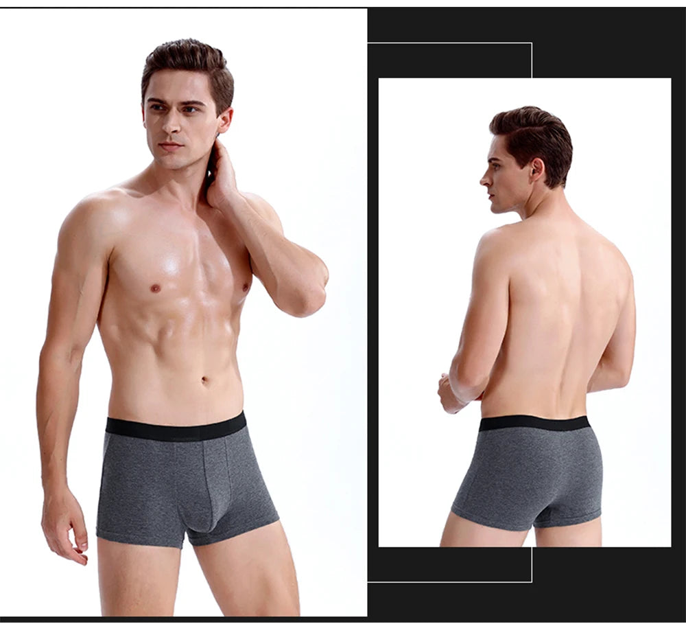 Men Boxer Shorts Men's Panties Male Underpants Calzoncillos Calecon Soft Cotton Sexy 3D Pouch Underwear Boxershorts Larger Size