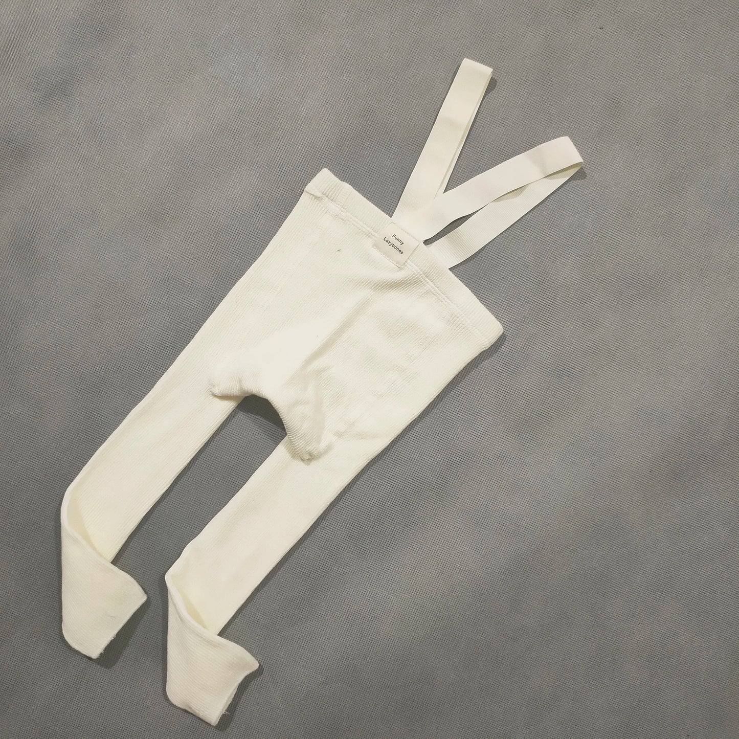 Spanish Spring And Autumn Models High Waist Suspenders Cropped Trousers Baby Big PP Baby Leggings
