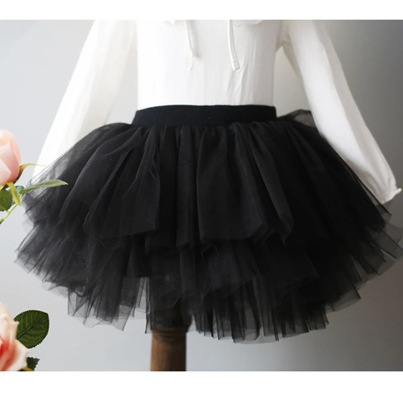 Fashion Girls Tutu Super Fluffy 6 Layers Petticoat Princess Ballet Dance Tutu Skirt Kids Cake Skirt Chritsmas Children Clothes