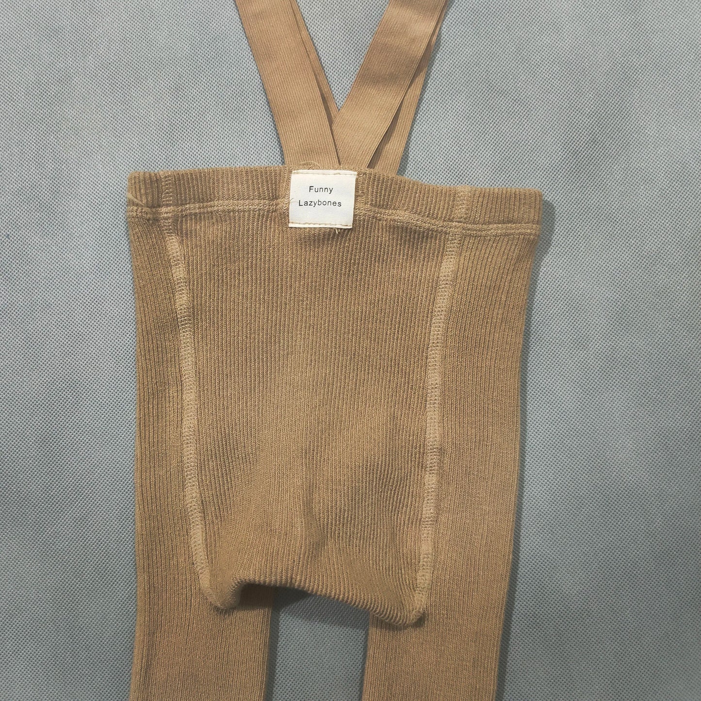 Spanish Spring And Autumn Models High Waist Suspenders Cropped Trousers Baby Big PP Baby Leggings