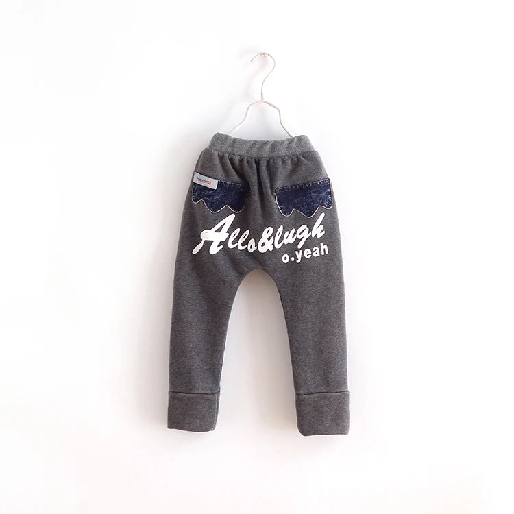 Boys Girls Jeans Kids Cotton Casual Pants Fashion Letter Printed 2022 Spring Autumn Denim Trousers 4-8Year Children's Clothes