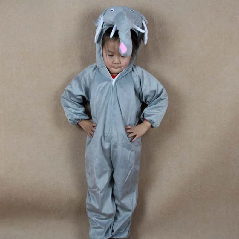 Umorden Children Kids Girls Boys Cartoon Animals Costumes Performance Jumpsuit Elephant Children's Day Halloween Costume Cloth
