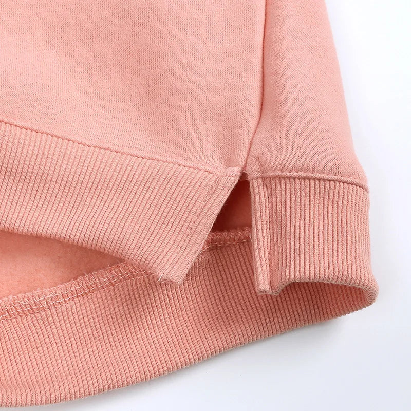 Autumn Winter Essential Baby Boys Girls Children's Clothing Warm Fleece Outerwear Solid Sweatshirt Tops for Kids Jacket Pullover