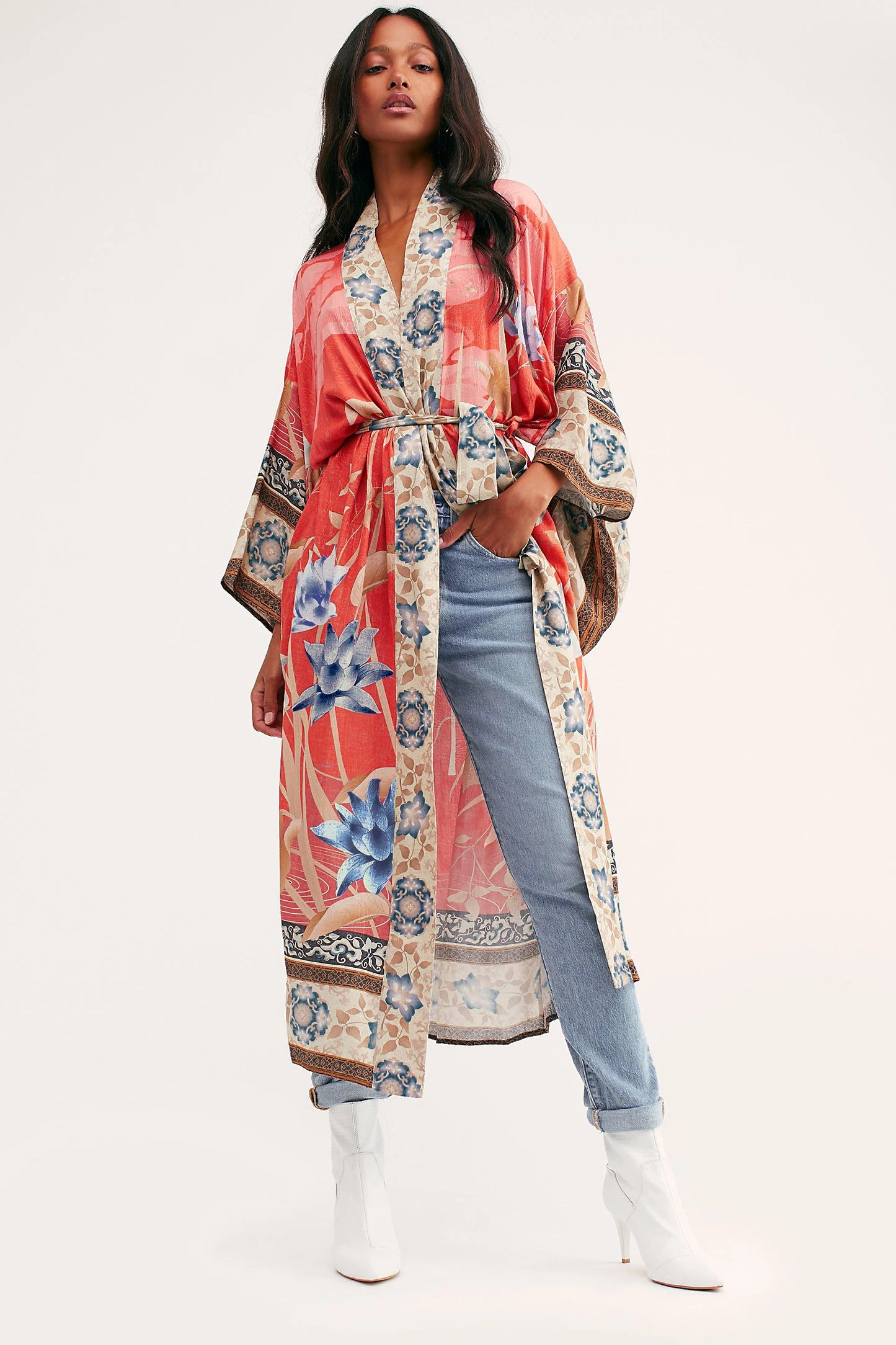 Embroidery Kaftan Beach Tunic Beach Cover up Saida de Praia Swimsuit Women Bikini cover up Pareo Sarong Beachwear Q882