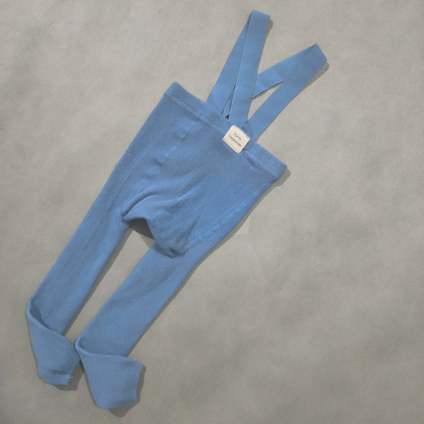Spanish Spring And Autumn Models High Waist Suspenders Cropped Trousers Baby Big PP Baby Leggings