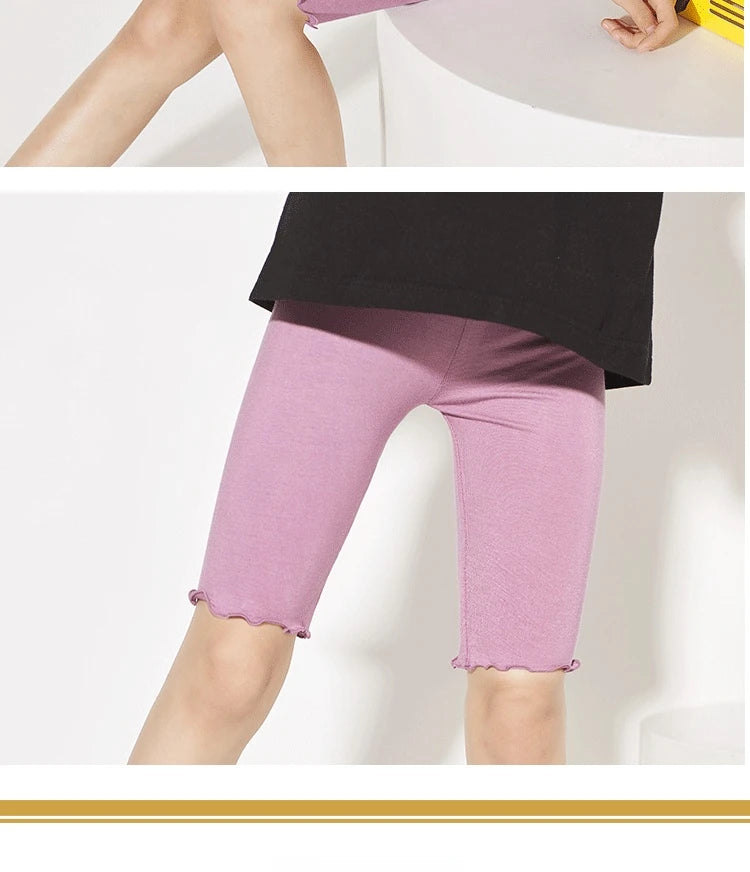 Summer Girls Pants Candy Color Kids Clothes Teenager Panty Trousers Casual Baby Bottoms Sport Knee Length Girl Leggings