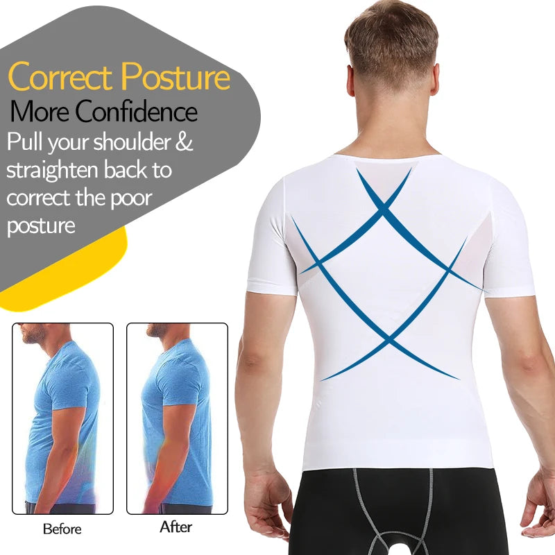 Men Body Shaper Waist Trainer Tummy Control T-Shirt Compression Shirts Weight Loss Slimming Underwear Abdomen Slim Tank Tops