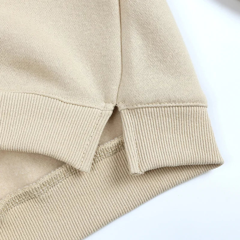 Autumn Winter Essential Baby Boys Girls Children's Clothing Warm Fleece Outerwear Solid Sweatshirt Tops for Kids Jacket Pullover