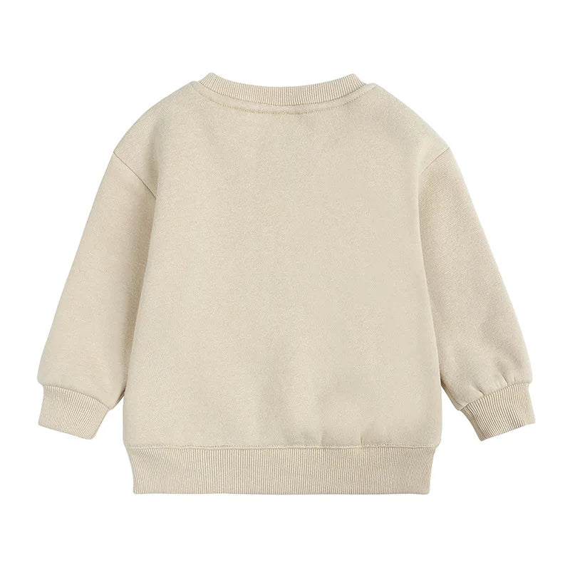 Autumn Winter Essential Baby Boys Girls Children's Clothing Warm Fleece Outerwear Solid Sweatshirt Tops for Kids Jacket Pullover