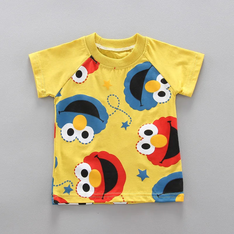 Summer Children Boys Girls Clothes Kids Cartoon Clothing Infant Suit Toddler T-Shirt Pants Set Kids Casual Tracksuit 0-4 Years