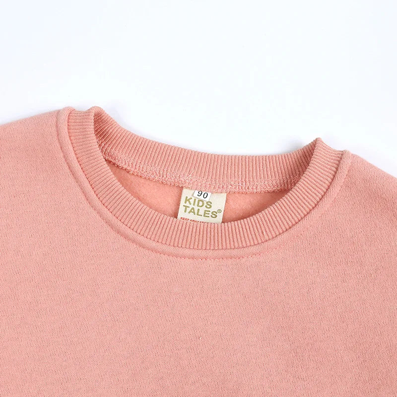 Autumn Winter Essential Baby Boys Girls Children's Clothing Warm Fleece Outerwear Solid Sweatshirt Tops for Kids Jacket Pullover