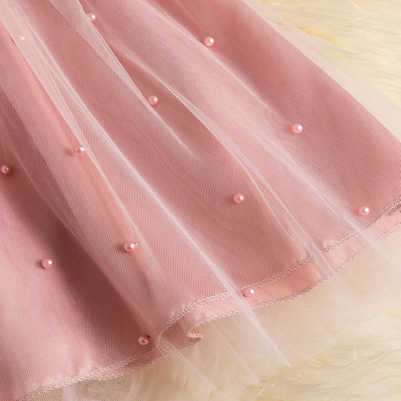 2023 Girls Baby Summer Dress Wedding Birthday Party Fluffy Lace Dress 1-5 Y Toddler Dress Elegant Tutu Vestidos Kids Clothes
