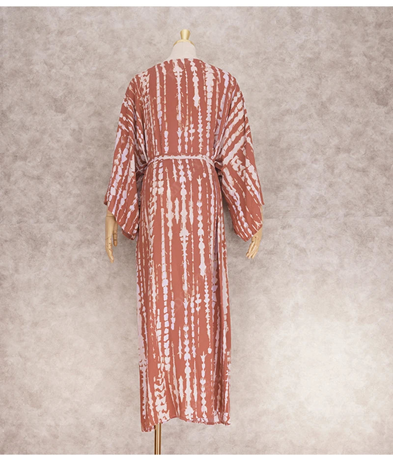 Embroidery Kaftan Beach Tunic Beach Cover up Saida de Praia Swimsuit Women Bikini cover up Pareo Sarong Beachwear Q882