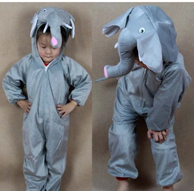 Umorden Children Kids Girls Boys Cartoon Animals Costumes Performance Jumpsuit Elephant Children's Day Halloween Costume Cloth