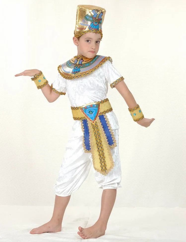 Umorden Halloween Costumes Boy Girl Ancient Egypt Egyptian Pharaoh Cleopatra Prince Princess Costume for Children Kids Cosplay
