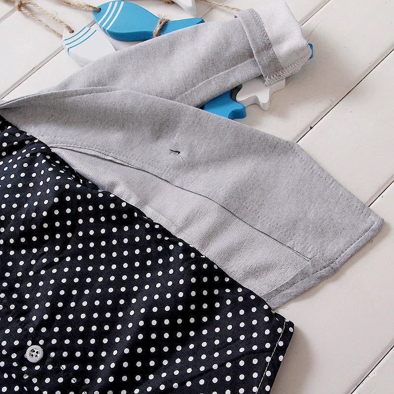 Kids Thinner Clothes Sets Spring Autumn Tracksuit Baby Boys Kid Long Sleeve Gentleman Suits Children T Shirt Pants Clothing Sets