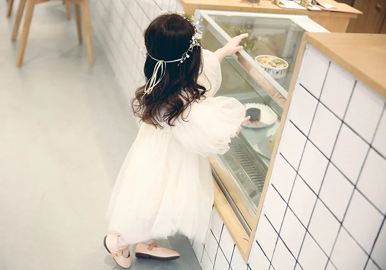 HoneyCherry New Kids Dresses For Girls Spring Girl Dress Child Baby Sweet Princess Dress Designer Dress Baby Girl Clothes