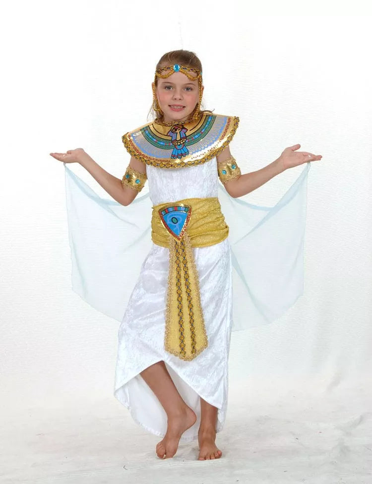 Umorden Halloween Costumes Boy Girl Ancient Egypt Egyptian Pharaoh Cleopatra Prince Princess Costume for Children Kids Cosplay