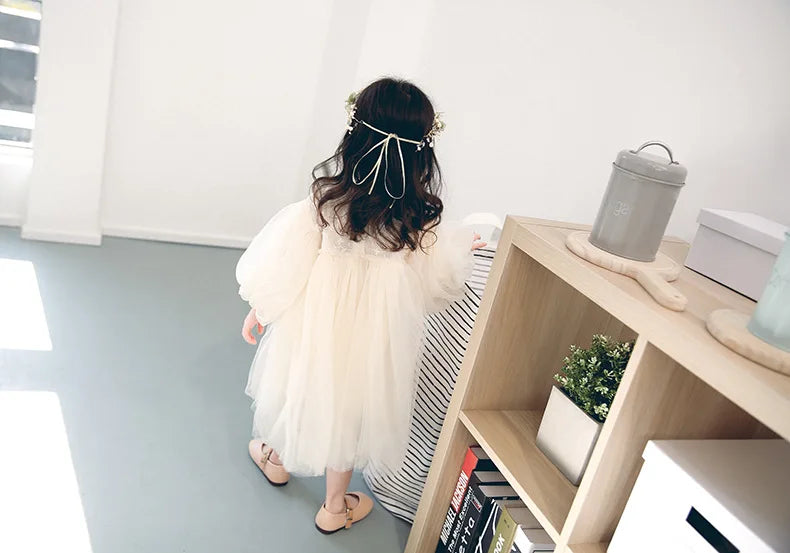 HoneyCherry New Kids Dresses For Girls Spring Girl Dress Child Baby Sweet Princess Dress Designer Dress Baby Girl Clothes