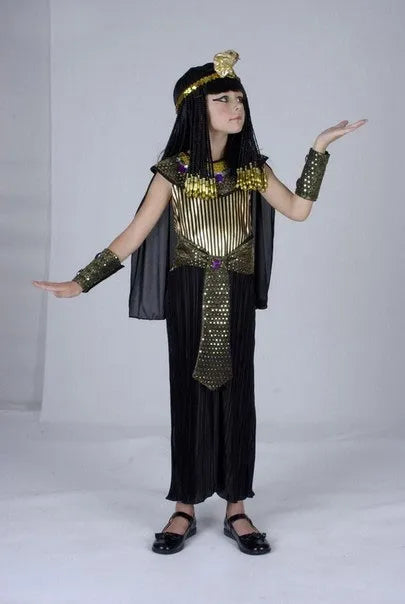 Umorden Halloween Costumes Boy Girl Ancient Egypt Egyptian Pharaoh Cleopatra Prince Princess Costume for Children Kids Cosplay