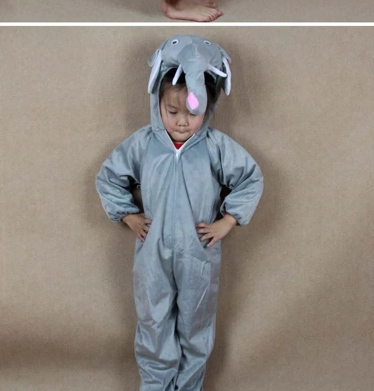 Umorden Children Kids Girls Boys Cartoon Animals Costumes Performance Jumpsuit Elephant Children's Day Halloween Costume Cloth