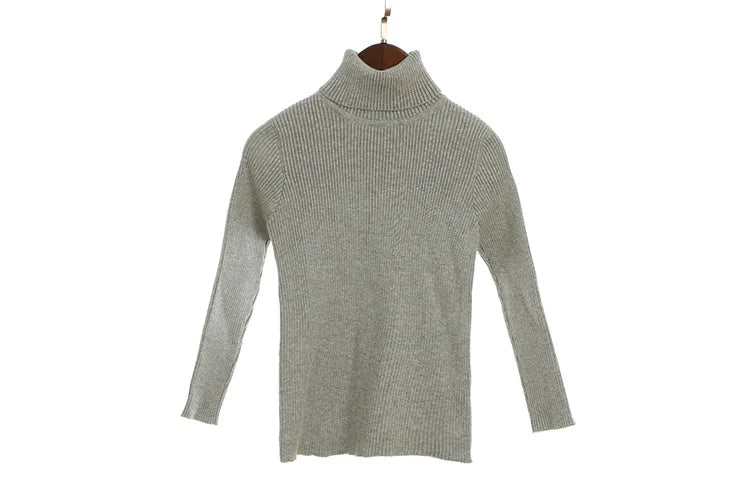2024 New Sweater Kids Sweaters Autumn Girls Turtleneck Sweaters 1-6Yrs Baby Boys Pullover Winter Knitted Bottoming Boys Sweaters
