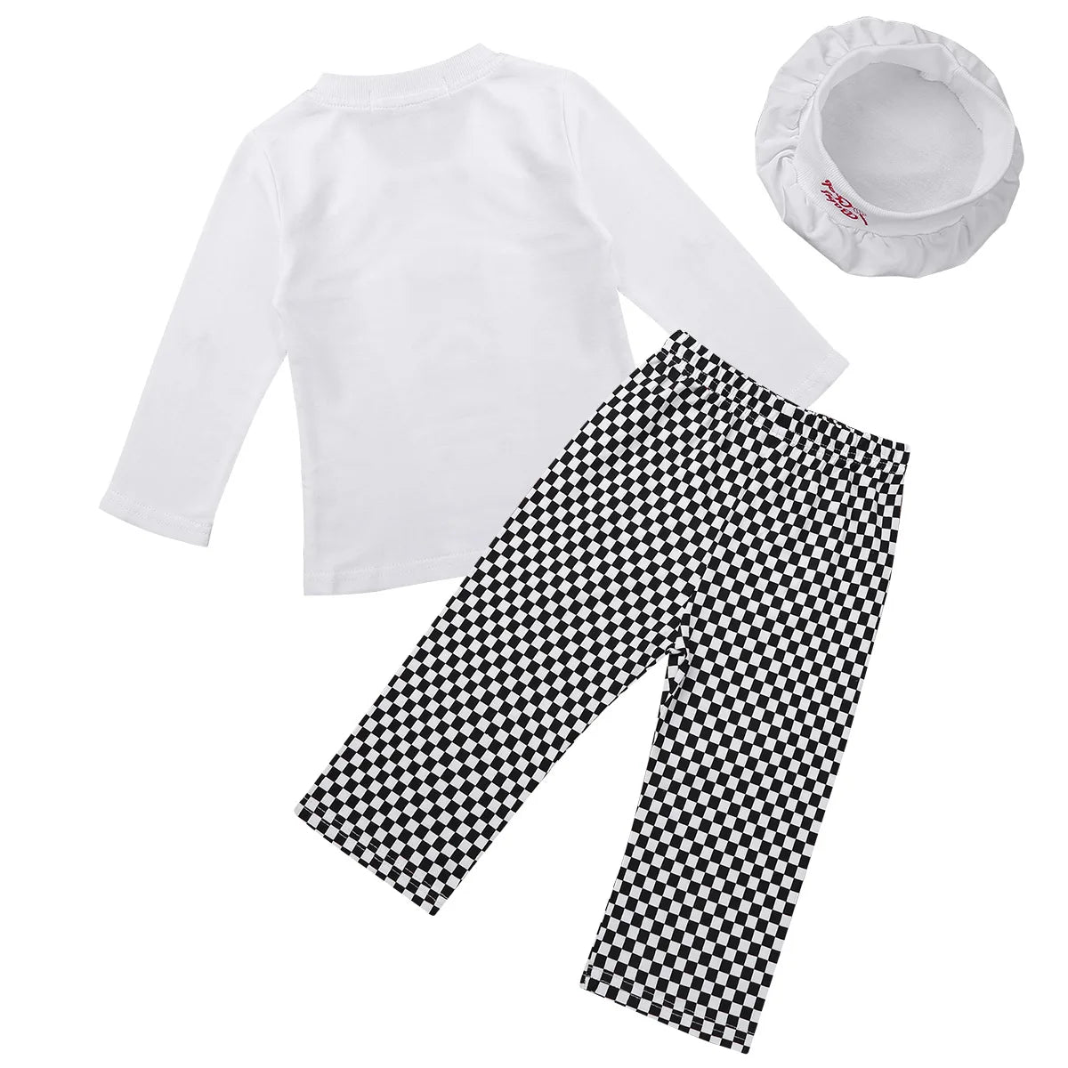 Baby Toddler Boys Girls Cook Chef Halloween Cosplay Outfits Baby Cook Chef Kitchen Uniform T-shirt Pants Hat Photography Costume