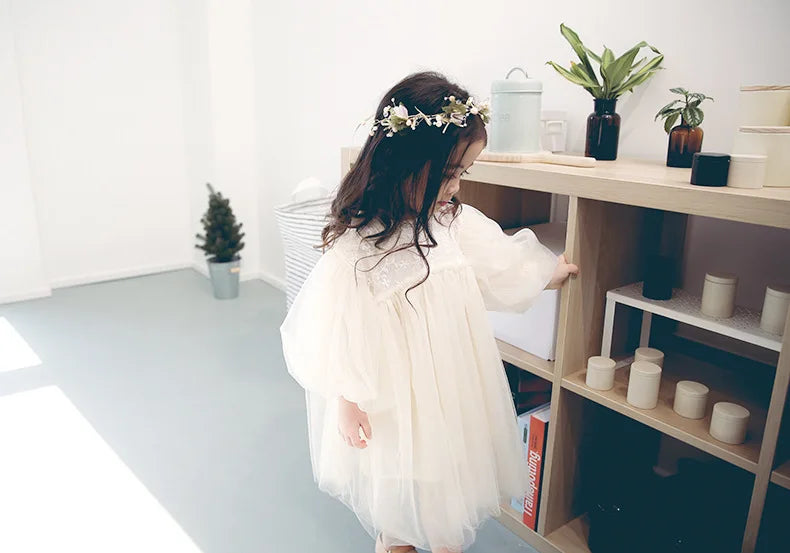 HoneyCherry New Kids Dresses For Girls Spring Girl Dress Child Baby Sweet Princess Dress Designer Dress Baby Girl Clothes