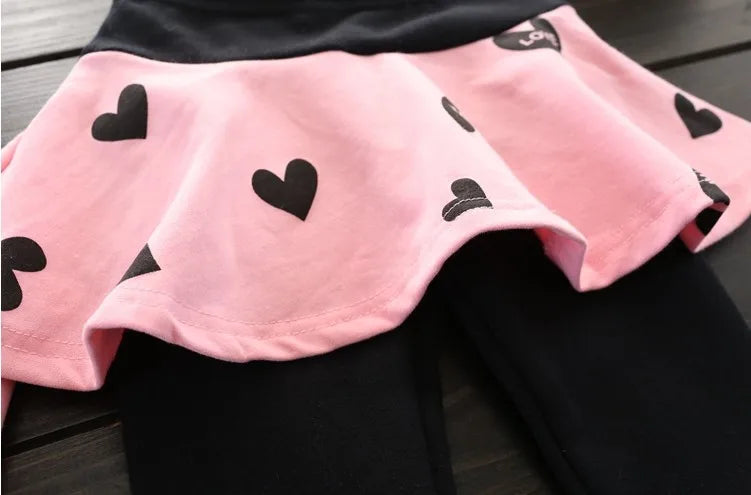 Toddler Girls Clothing Sets Autumn spring Children Girls Clothes T Shirt Skirt Legging Pants Outfits Kids Girls Sport Suit