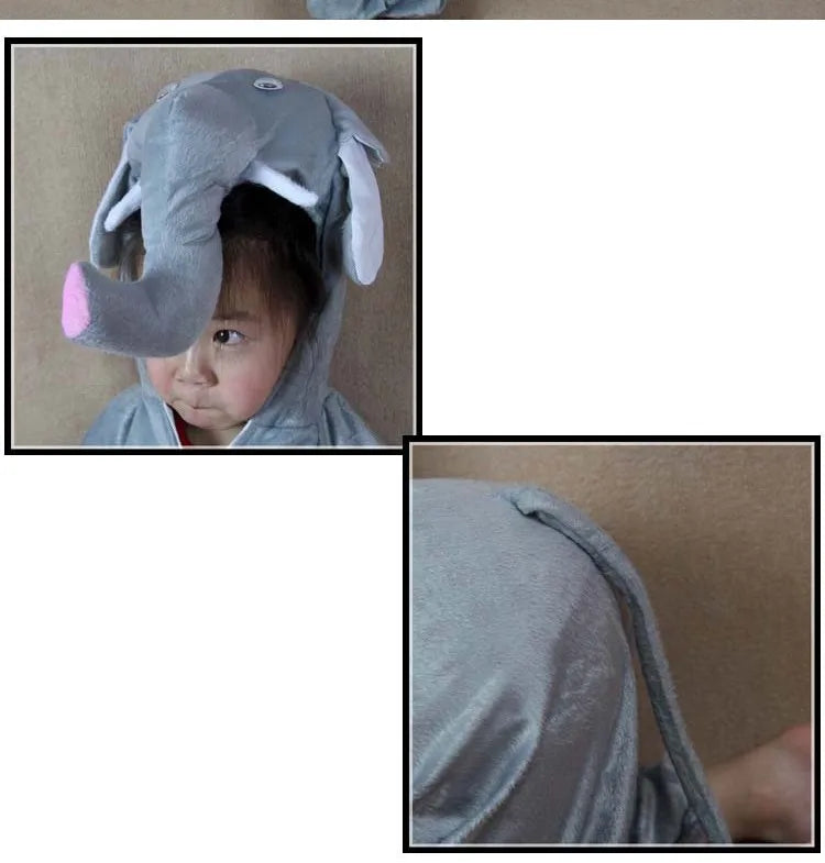 Umorden Children Kids Girls Boys Cartoon Animals Costumes Performance Jumpsuit Elephant Children's Day Halloween Costume Cloth