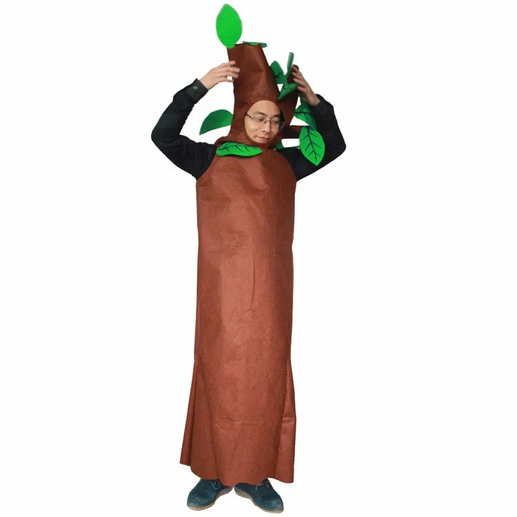 Adults and Kids Halloween Party Green Costumes Children's Trees Cosplay Clothes Party Costume Family Suit