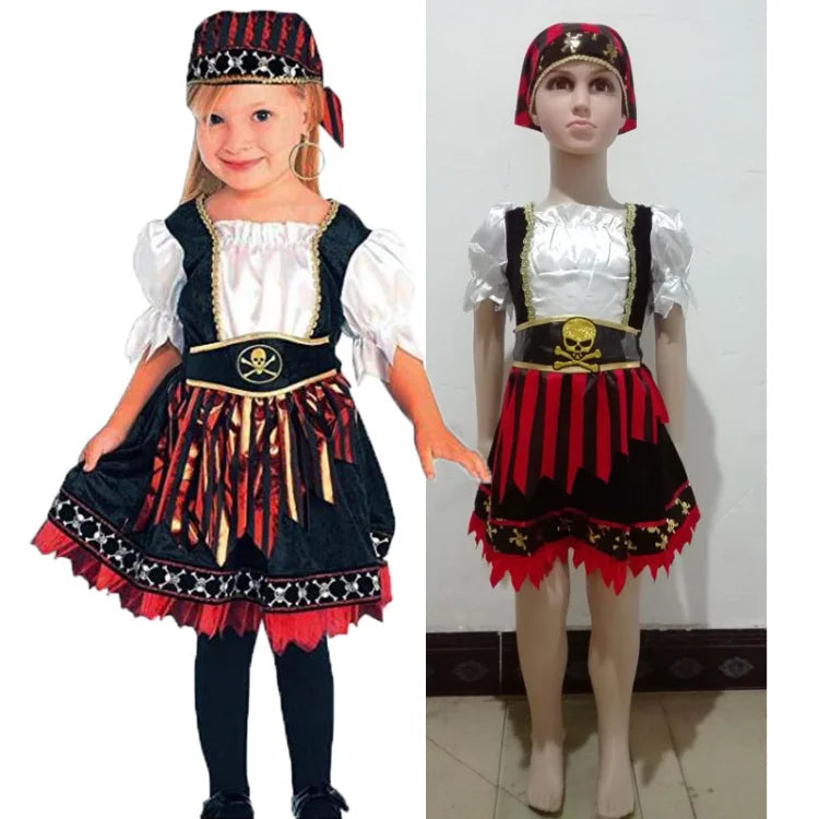 Umorden Cutie Lil' Pirate Costume for Baby Toddler Girl Child Girls 2-3T 3-4T 4-6T Halloween Carnival Party New Year Fancy Dress