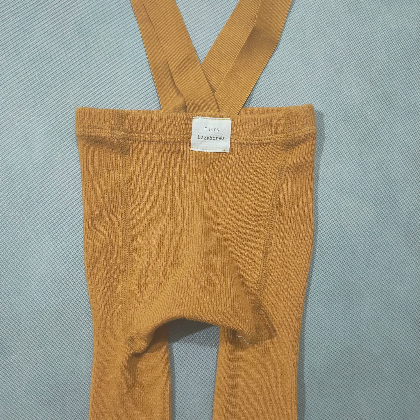 Spanish Spring And Autumn Models High Waist Suspenders Cropped Trousers Baby Big PP Baby Leggings