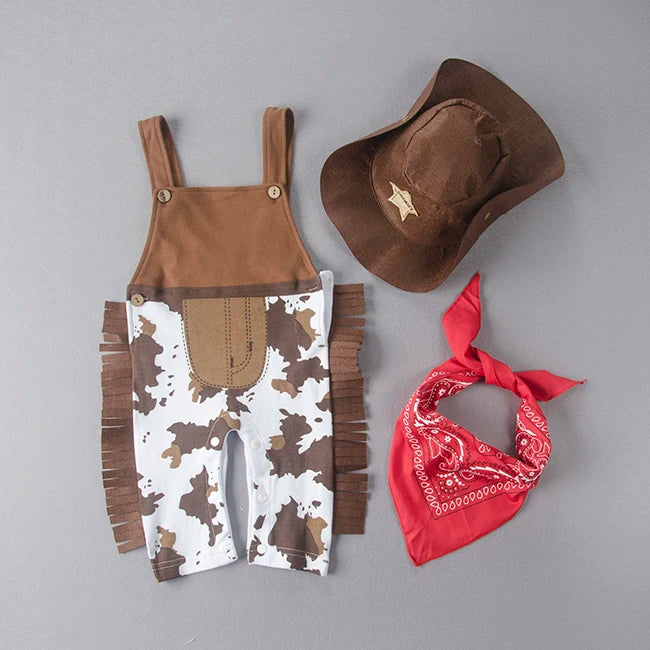 Umorden Cowboy Cow Boy Costume Rompers for Baby Boys Toddler Infant Halloween Christmas Birthday Party Cosplay Fancy Dress