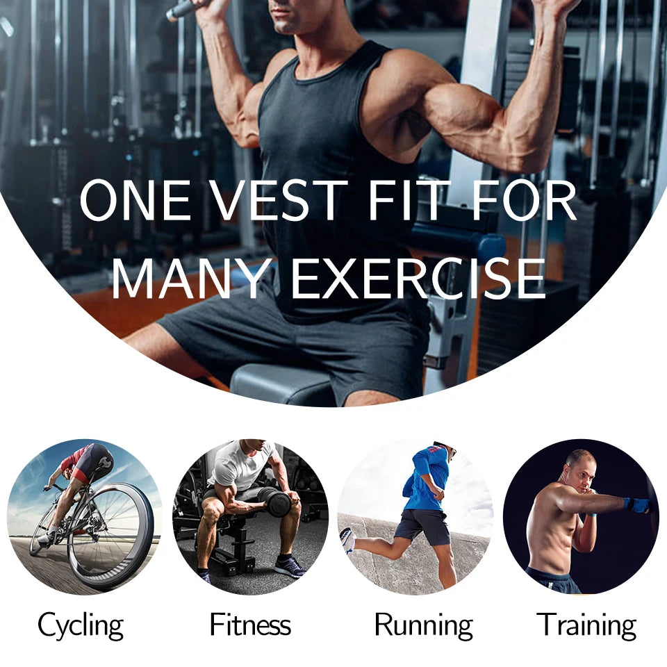 Men Sauna Sweat Vest Waist Trainer Corset Zipper Workout Tank Top Slimming Body Shaper Compression Shirt Weight Loss Fat Burner