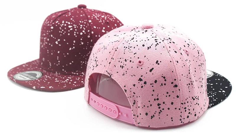 3-8 Yrs Hot Sale Children Baseball Cap Kids Boys Girls Snapback Hip Hop Snowflake Fashion Running Man Design Flat Hat Baby